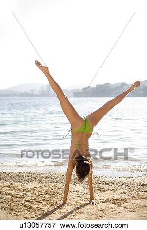 Woman exercising View Large Photo Image Stock Photo - Woman exercising. Fotosearch