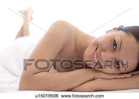 Stock Photograph - Woman relaxing. Fotosearch