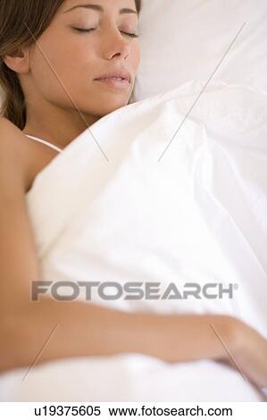 Stock Photography - Woman sleeping. Fotosearch