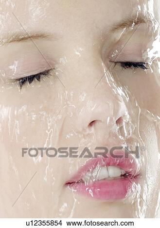 Woman with wet skin View Large Photo Image Picture - Woman with wet skin. Fotosearch