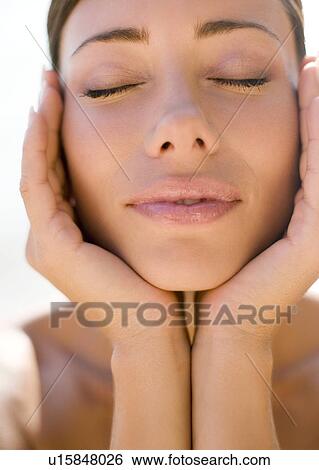 Woman's face View Large Photo Image Stock Photograph - Woman's face. Fotosearch