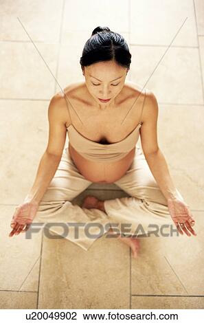 Yoga in pregnancy View Large Photo Image Stock Image - Yoga in pregnancy. Fotosearch