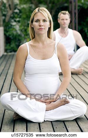 Stock Photography - Yoga in pregnancy. Fotosearch