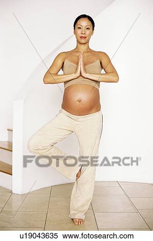 Stock Photography - Yoga in pregnancy. Fotosearch