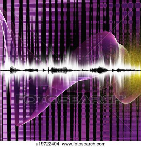 Picture - Abstract sound waves. Fotosearch