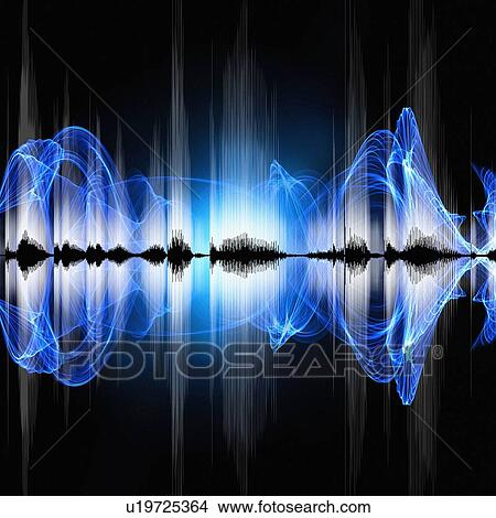 Picture - Abstract sound waves. Fotosearch
