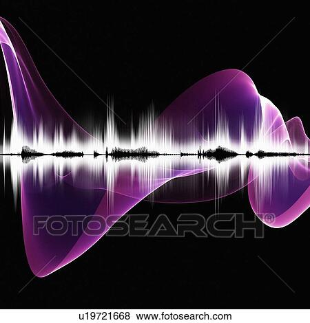 Stock Photo - Abstract sound waves. Fotosearch