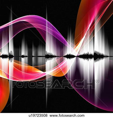 Stock Photo - Abstract sound waves. Fotosearch