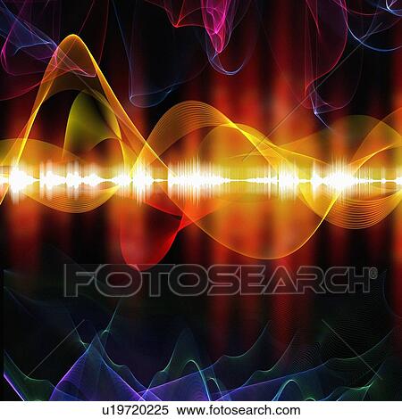Stock Photography - Abstract sound waves. Fotosearch