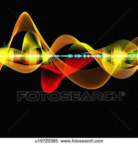 Stock Photography - Abstract sound waves. Fotosearch