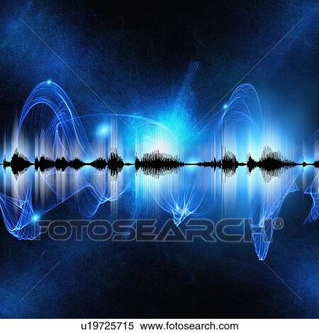 Stock Photography - Abstract sound waves. Fotosearch