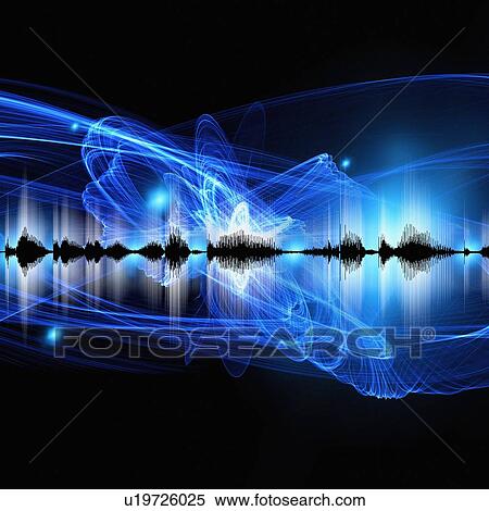 Stock Photography - Abstract sound waves. Fotosearch