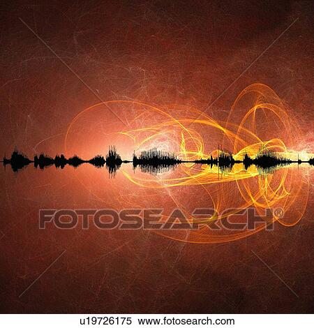 Stock Photography - Abstract sound waves. Fotosearch