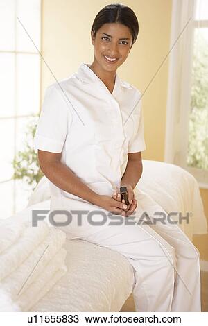 Stock Image - Aromatherapist. Fotosearch