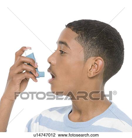 Asthma inhaler use View Large Photo Image Stock Image - Asthma inhaler use. Fotosearch