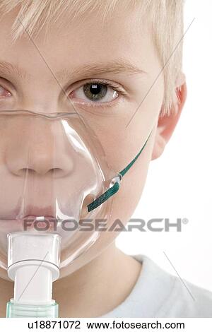 Stock Image - Asthma treatment. Fotosearch
