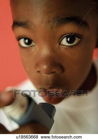 Asthmatic boy View Large Photo Image Stock Photo - Asthmatic boy. Fotosearch