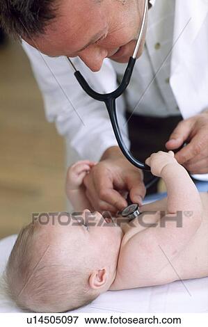 Baby and doctor View Large Photo Image Stock Photo - Baby and doctor. Fotosearch