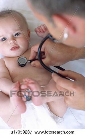 Baby and doctor View Large Photo Image Stock Photo - Baby and doctor. Fotosearch