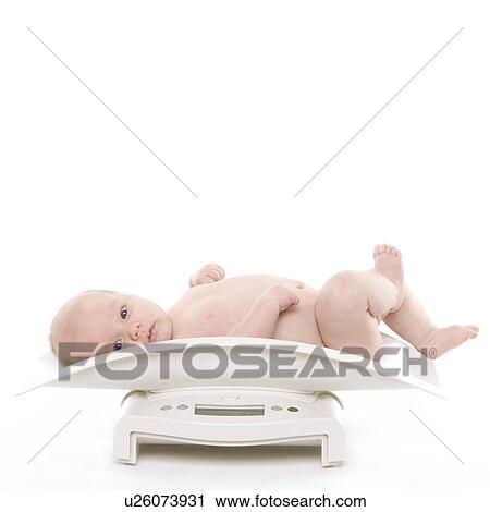 Baby being weighed View Large Photo Image Stock Image - Baby being weighed. Fotosearch