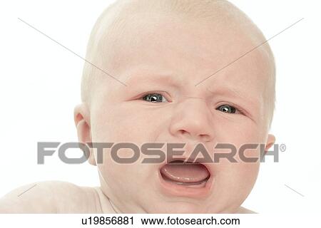 Stock Image - Baby crying. Fotosearch