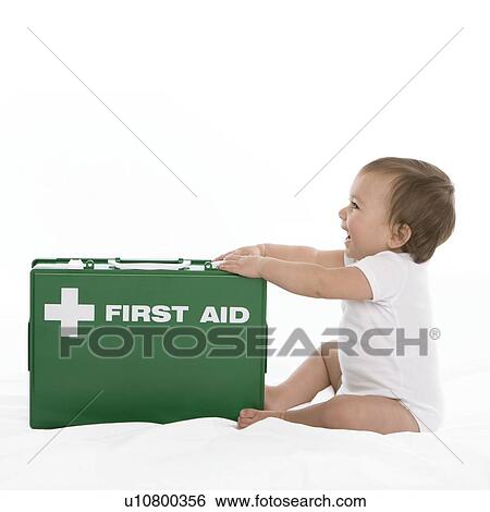 Stock Photograph - Baby first aid. Fotosearch