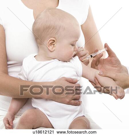 Stock Image - Baby vaccination. Fotosearch
