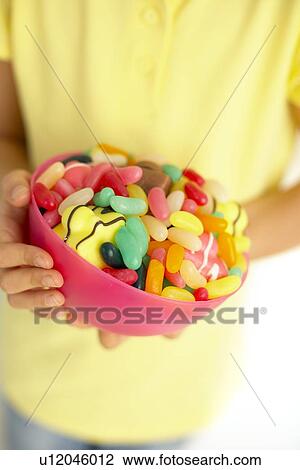 Stock Image - Bowl of sweets. Fotosearch