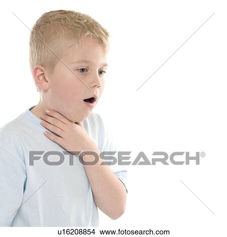 Picture - Boy choking. Fotosearch