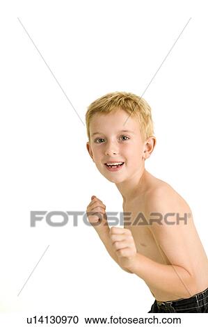 Stock Image - Boy posing. Fotosearch