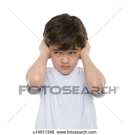 Boy with earache View Large Photo Image Stock Photo - Boy with earache. Fotosearch