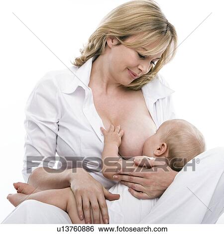 Stock Photograph - Breastfeeding. Fotosearch