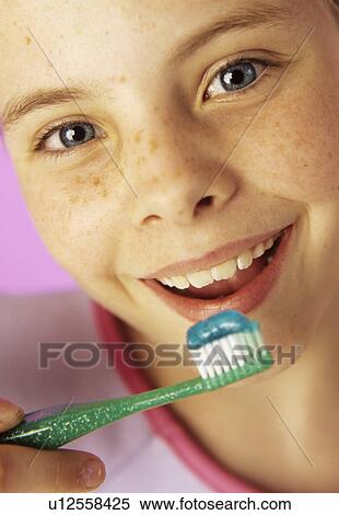Stock Photography - Brushing teeth. Fotosearch