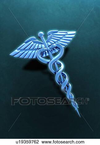 Stock Image - Caduceus, illustration. Fotosearch