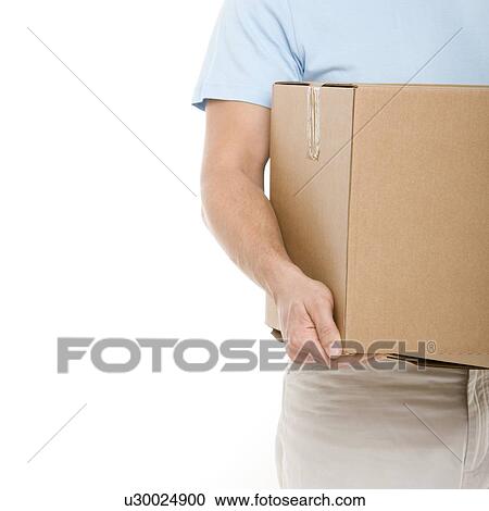 Stock Image - Carrying a box. Fotosearch