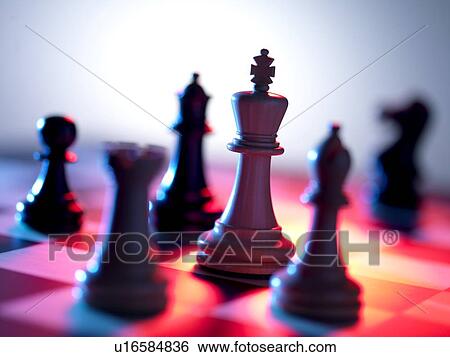 Stock Photograph - Chess pieces. Fotosearch