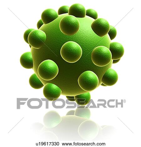 Stock Image - Chickenpox virus, illustration. Fotosearch