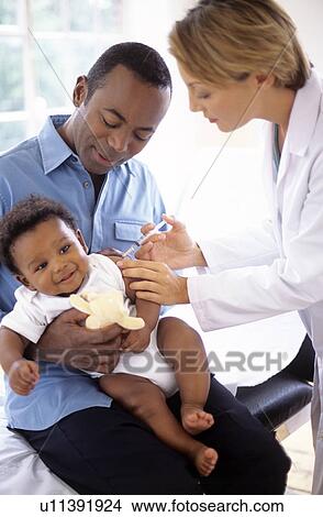 Picture - Childhood injection. Fotosearch