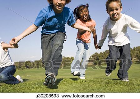 Stock Image - Children playing. Fotosearch