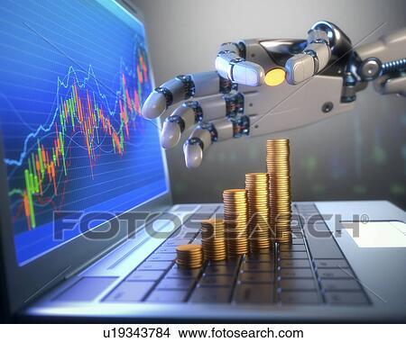 Coins and robotic hand, illustration View Large Photo Image Picture - Coins and robotic hand, illustration. Fotosearch