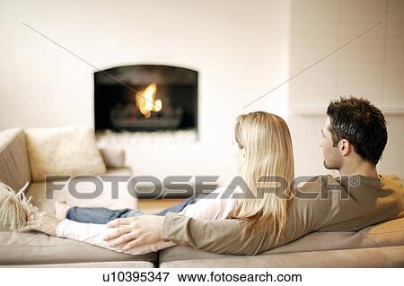Stock Photo - Couple relaxing. Fotosearch