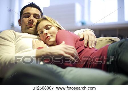 Stock Photo - Couple sleeping. Fotosearch