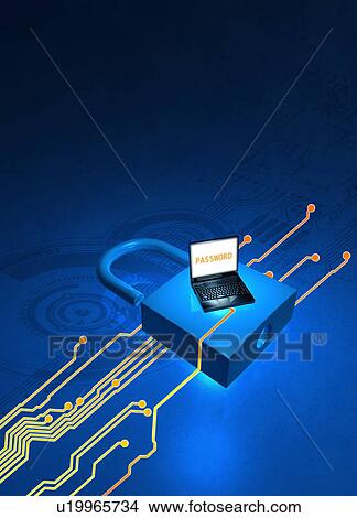 Picture - Data security, illustration. Fotosearch
