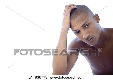 Stock Image - Depressed man. Fotosearch