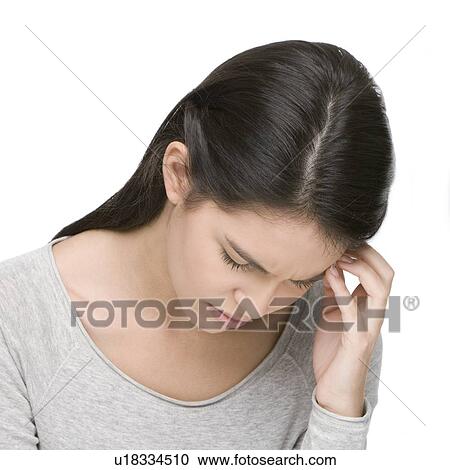 Stock Image - Depressed teenage girl. Fotosearch
