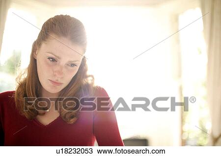Depressed young woman View Large Photo Image Stock Image - Depressed young woman. Fotosearch