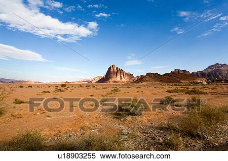 Desert landscape, Wadi Rum, Jordan View Large Photo Image Stock Photography - Desert landscape, Wadi Rum, Jordan. Fotosearch