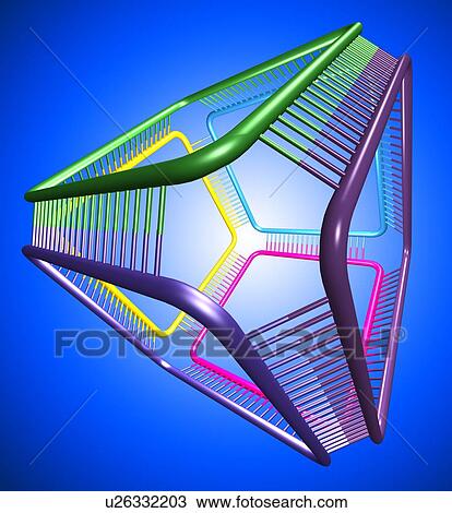 Stock Image - DNA cube, conceptual artwork. Fotosearch
