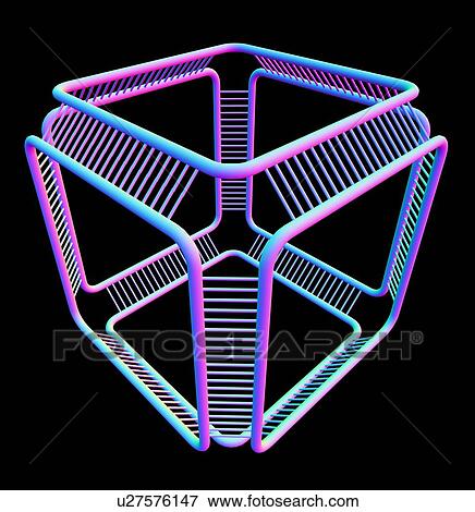 Stock Photo - DNA cube, conceptual artwork. Fotosearch