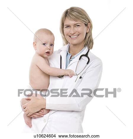 Doctor and baby View Large Photo Image Picture - Doctor and baby. Fotosearch